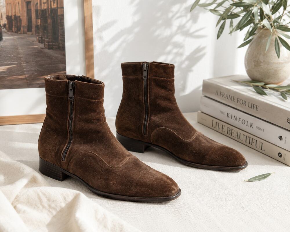 Vintage Continental By Bally Ranger Brown Suede Ankle Boots Men’s 9.5